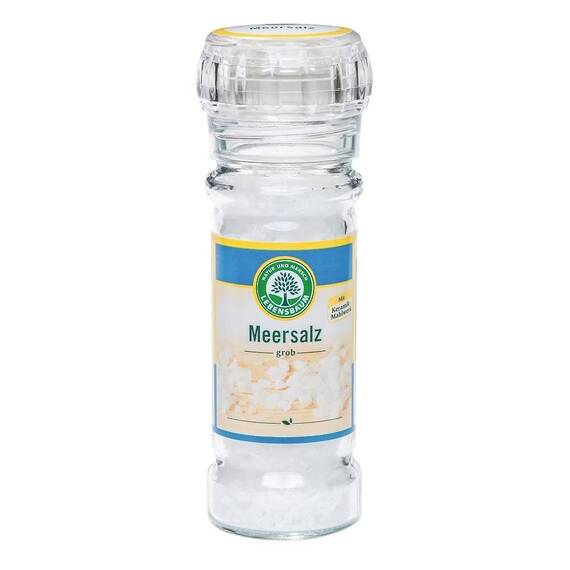Sare de mare neiodata in rasnita de sticla 100g Lebensbaum - - Roveli