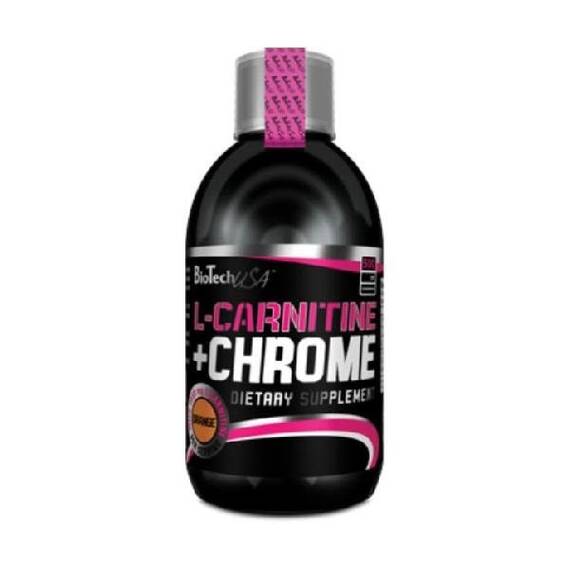 L-Carnitina si Crom 35000 mg cu Aroma de Portocala 500 ml BioTech USA - - Roveli