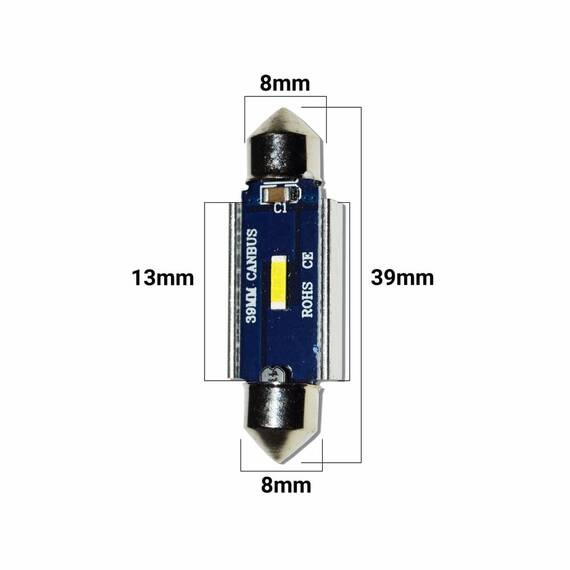 Set 2 x Bec LED 39mm sofit, cu 3 leduri CANBUS - 4- Roveli