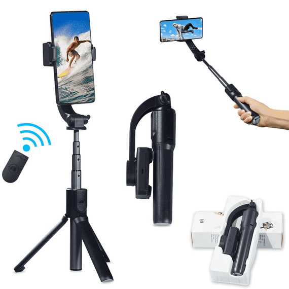 Trepied cu stabilizator, BT si telecomanda, negru - 3- Roveli