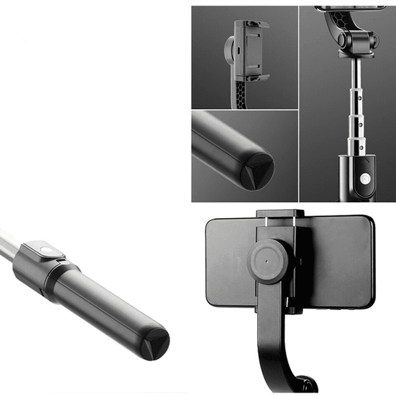 Trepied cu stabilizator, BT si telecomanda, negru - 6- Roveli