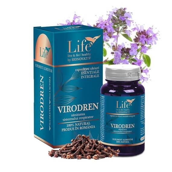 Virodren Capsule cu Uleiuri Esentiale 30 capsule Bionovativ Life - - Roveli