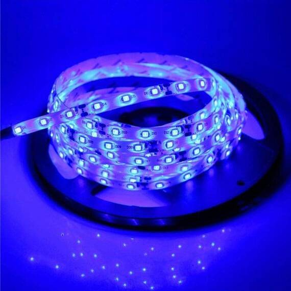 Banda led Albastra 3528,  300 leduri, 12V, 5m - 3- Roveli