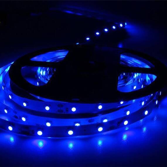 Banda led Albastra 3528,  300 leduri, 12V, 5m - 4- Roveli