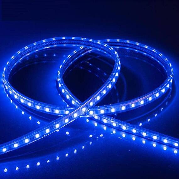 Banda led Albastra 3528,  300 leduri, 12V, 5m - 5- Roveli