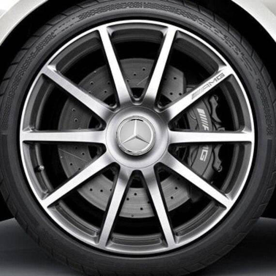 Set 4 Capace jante cu sigla Mercedes Benz, AMG, 75mm - 5- Roveli