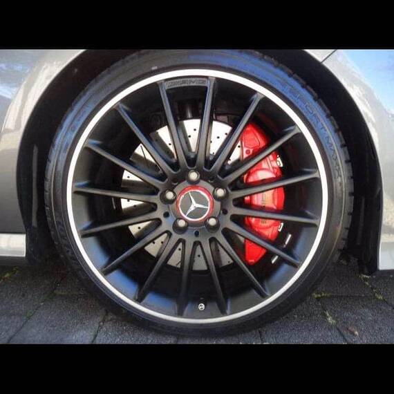 Set 4 Capace jante cu sigla Mercedes Benz, AMG, 75mm - 9- Roveli