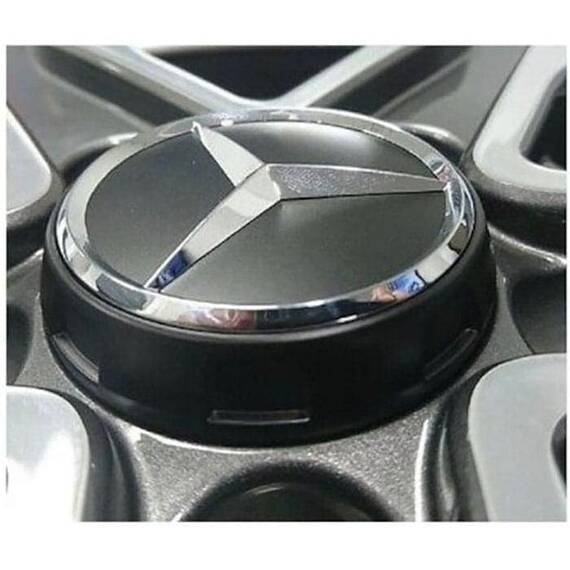 Set 4 Capace jante cu sigla Mercedes Benz, AMG, 75mm - 10- Roveli