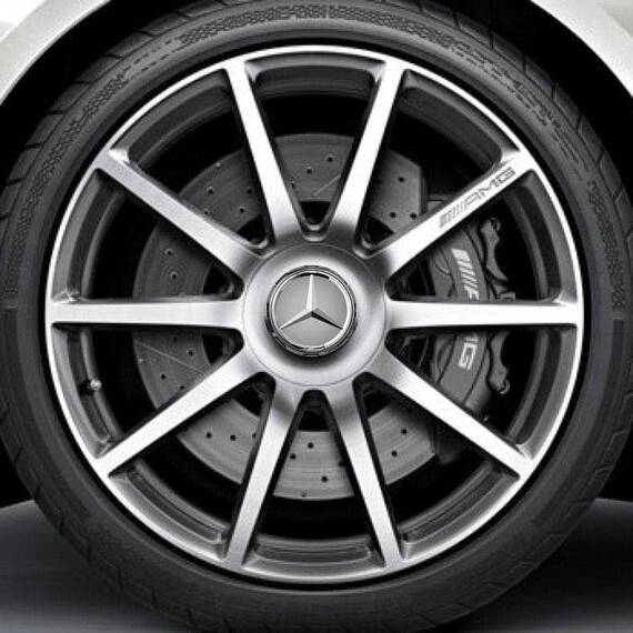 Set 4 Capace jante cu sigla Mercedes Benz, AMG, 75mm - 13- Roveli