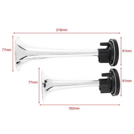 Set claxon cu 2 goarne si compresor, 12V - 3- Roveli