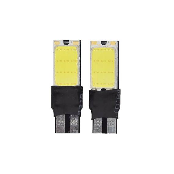 Set 2 x becuri auto LED T10, COB, 6W, Canbus, 2 modele, 48LED - 2- Roveli