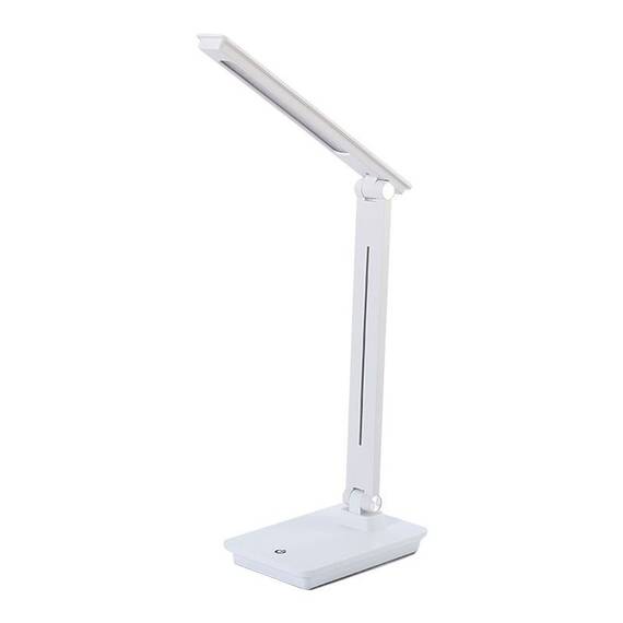 Lampa de birou LED cu protectie pentru ochi, reglabilă, port de încărcare USB, 3 moduri de iluminare : Culoare - alb, Culoare (tm): alb - - Roveli