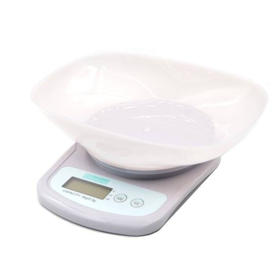 Cantar digital cu bol, afisaj LCD, maxim 5 kg - - Roveli