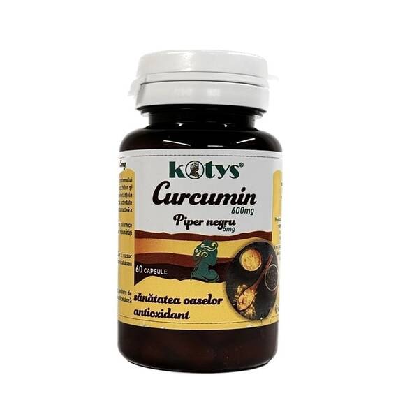 Curcumin 600 mg si Piper Negru 5 mg 60 capsule Kotys - - Roveli