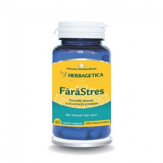 Fara Stres 60 capsule Herbagetica - - Roveli