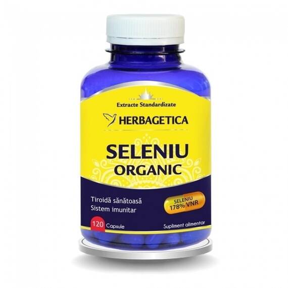 Seleniu Organic 120 capsule Herbagetica - - Roveli