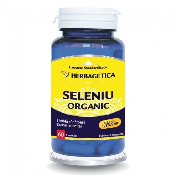 Seleniu Organic 60 capsule Herbagetica - - Roveli