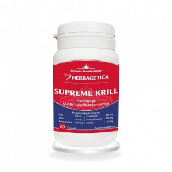 Supreme Krill 60 capsule Herbagetica - - Roveli