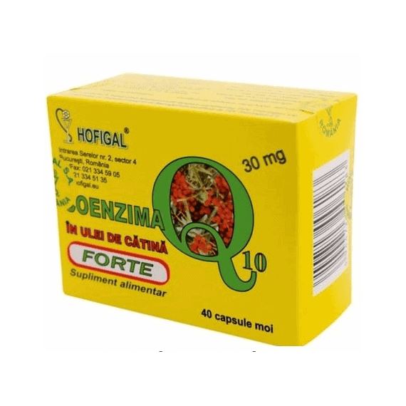 Coenzima Q10 in Ulei de Catina Forte 30 mg 40 capsule Hofigal - - Roveli