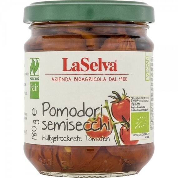 Rosii semiuscate in ulei de masline extravirgin bio 180g LaSelva - - Roveli