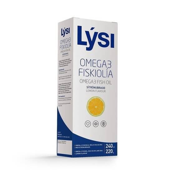 Omega 3 Ulei de Peste cu Aroma Naturala de Lamaie 240 ml Lysi - - Roveli