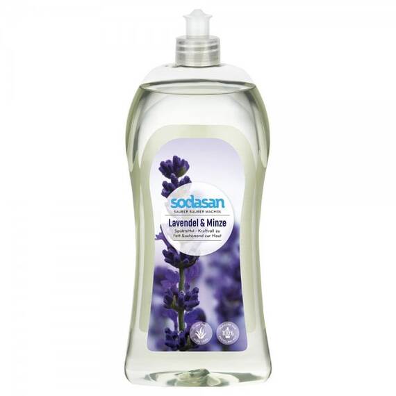 Detergent lichid de vase cu lavanda si menta 1L Sodasan - - Roveli