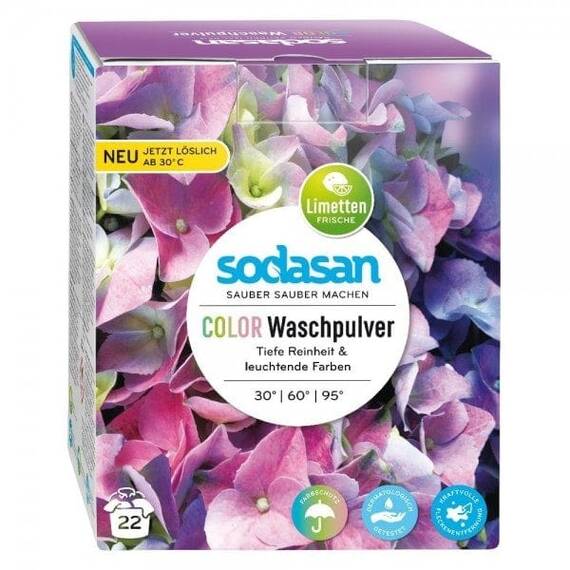 Detergent pudra pentru rufe colorate 1.01kg Sodasan - - Roveli
