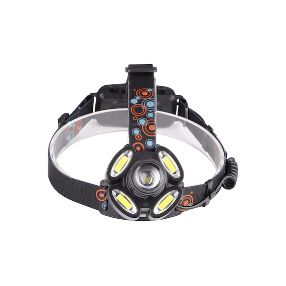 Lanterna frontala de cap 5 LED cu banda elastica reglabila - - Roveli