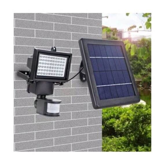 Lampa LED cu panou solar, 60 LED, senzor de miscare, 15W - 12- Roveli