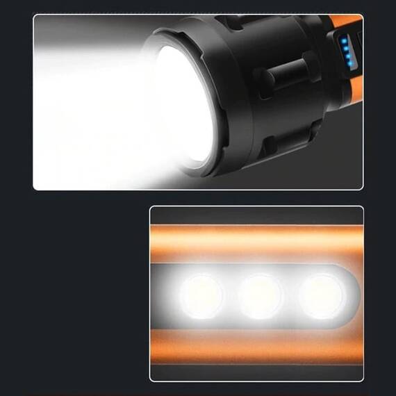 Lanterna, LED/3 COB, reincarcabila, 5W - 4- Roveli