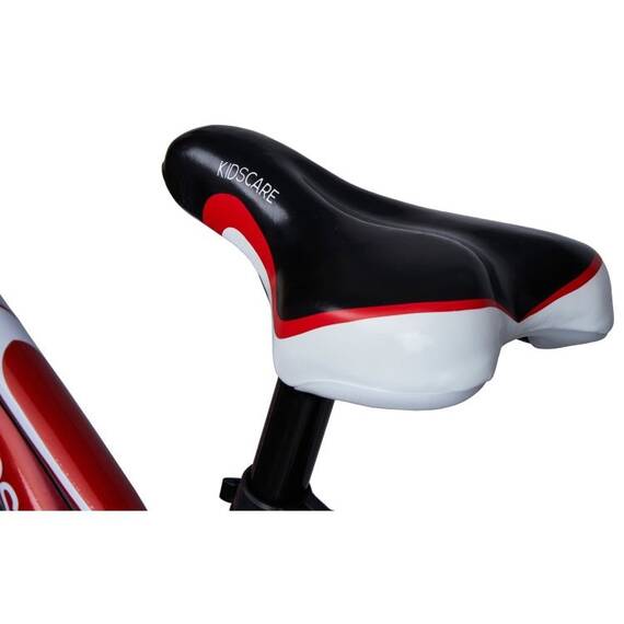 Bicicleta pentru copii 3-6 ani HappyCycles KidsCare, roti 14 inch, cu roti ajutatoare si frane pe disc, rosu - 5- Roveli