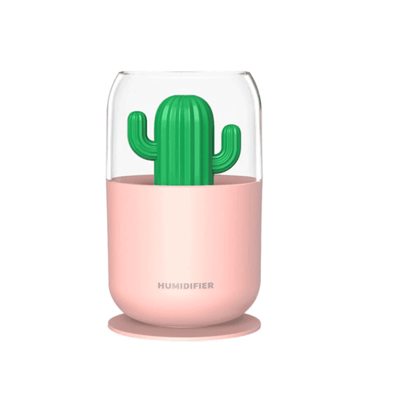 Mini umidificator cactus RDE286, 300 ml, 3 culori - - Roveli