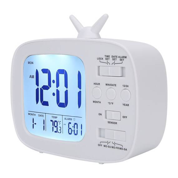 Ceas electronic multifunctional, tip TV, afisaj LCD, A045 - 3- Roveli
