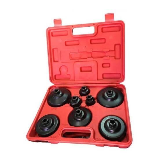 Set chei pentru capac filtru ulei cu adaptor si curea, 9 piese - - Roveli