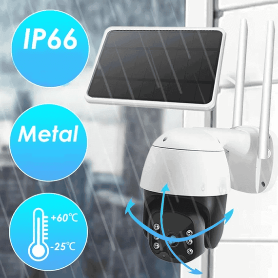 Camera HD CCTV cu panou solar SX908, 2MP, LED - 4- Roveli