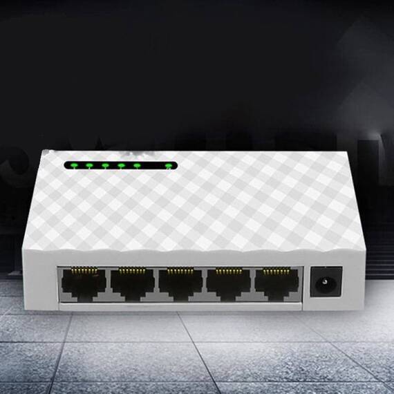 Switch cu 5 porturi JH01, 1000 Mbs, 12 V DC - 3- Roveli