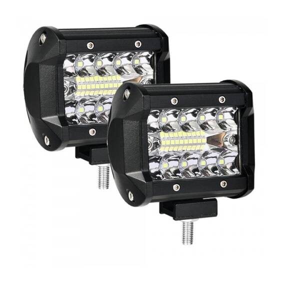 Set 2 x Proiectoare auto 20LED, 4 inch, 120W/set, 12/24V, 6000K - - Roveli