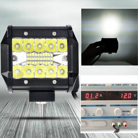 Set 2 x Proiectoare auto 20LED, 4 inch, 120W/set, 12/24V, 6000K - 2- Roveli