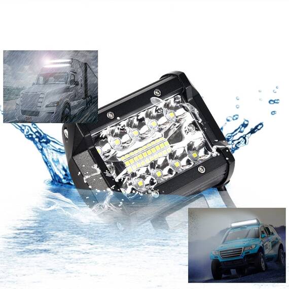 Set 2 x Proiectoare auto 20LED, 4 inch, 120W/set, 12/24V, 6000K - 3- Roveli