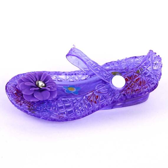 Balerini de copii, perforati, cu bareta si decorati cu floare  F113-PURPLE, Culoare (12): Mov, Marime (12): 33 - - Roveli