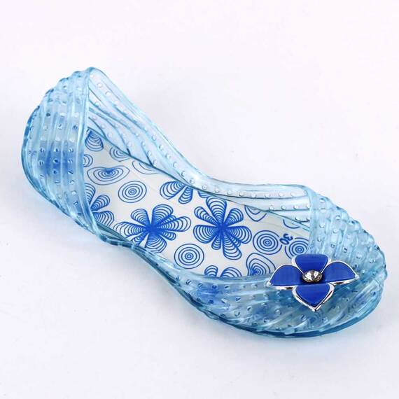 Balerini de copii, moi si usori, cu floare  F-65-BLUE, Culoare (12): Albastru, Marime (12): 31 - - Roveli