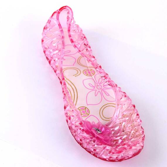 ​Balerini de dama, din cauciuc, cu floare H197-PINK, Culoare (12): Roz, Marime (12): 39* - - Roveli