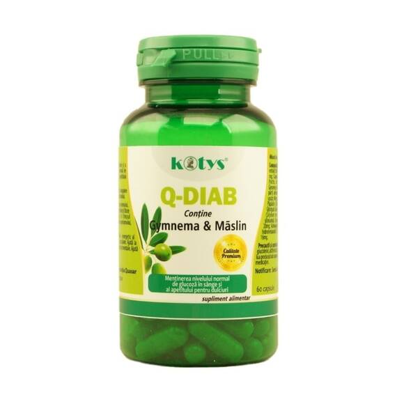 Q Diab cu Gymnema & Maslin 60 capsule Kotys - - Roveli