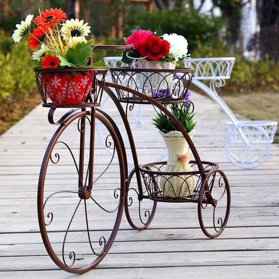 Suport ghivece tip bicicleta vintage, 2 modele - 2- Roveli