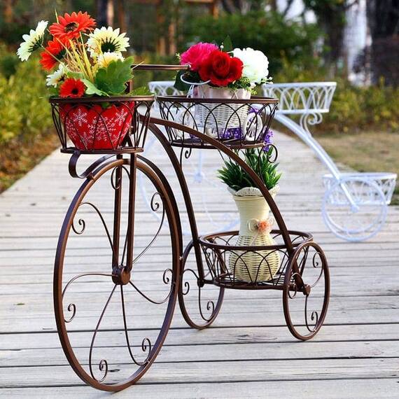 Suport ghivece tip bicicleta vintage, 2 modele - 4- Roveli