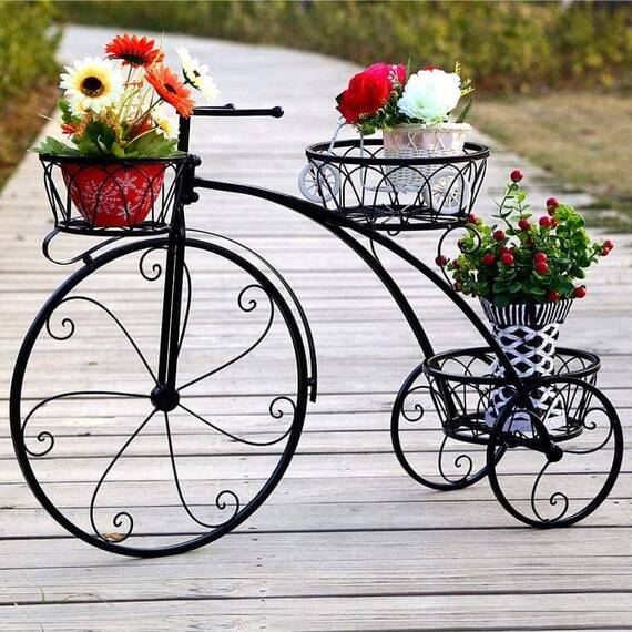 Suport ghivece tip bicicleta vintage, 2 modele - 5- Roveli