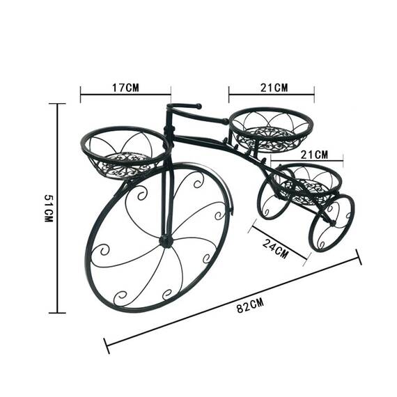 Suport ghivece tip bicicleta vintage, 2 modele - 6- Roveli