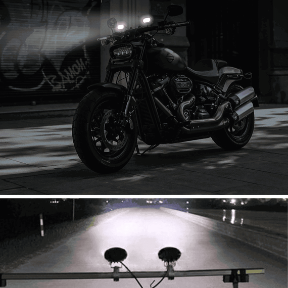 Proiector auto/moto LED, 20W, spot beam, 10/30V, 6000K, lupa 6D - 4- Roveli