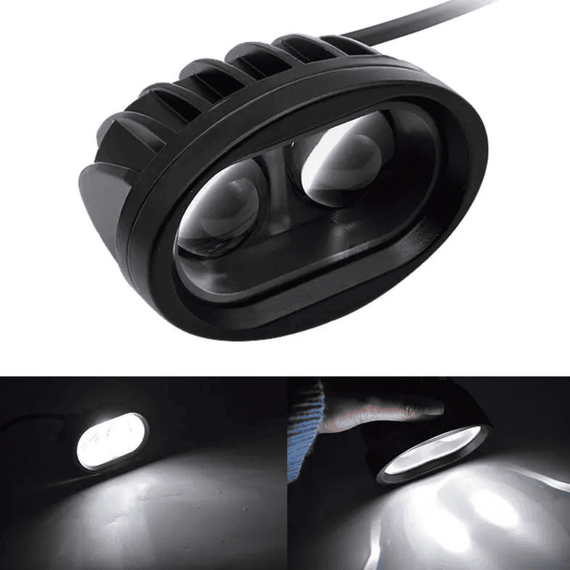 Proiector auto/moto LED, 20W, spot beam, 10/30V, 6000K, lupa 6D - 8- Roveli