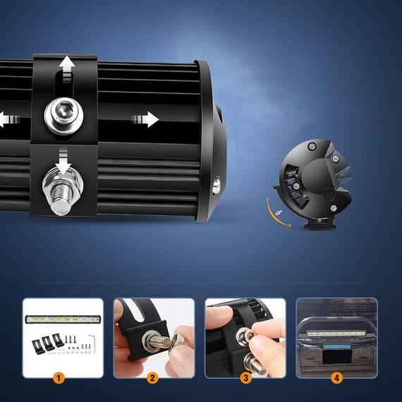 Proiector auto LED cu suport, 540W, 65.5cm - 2- Roveli